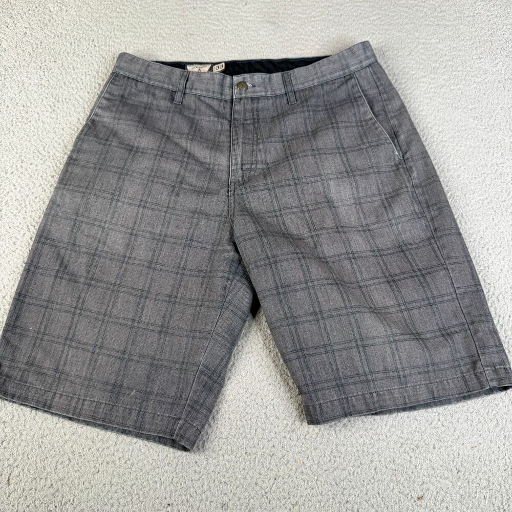 VOLCOM Shorts Mens 33 Gray Corp Class Chino Casual Relaxed Fit Skate Boardwalk